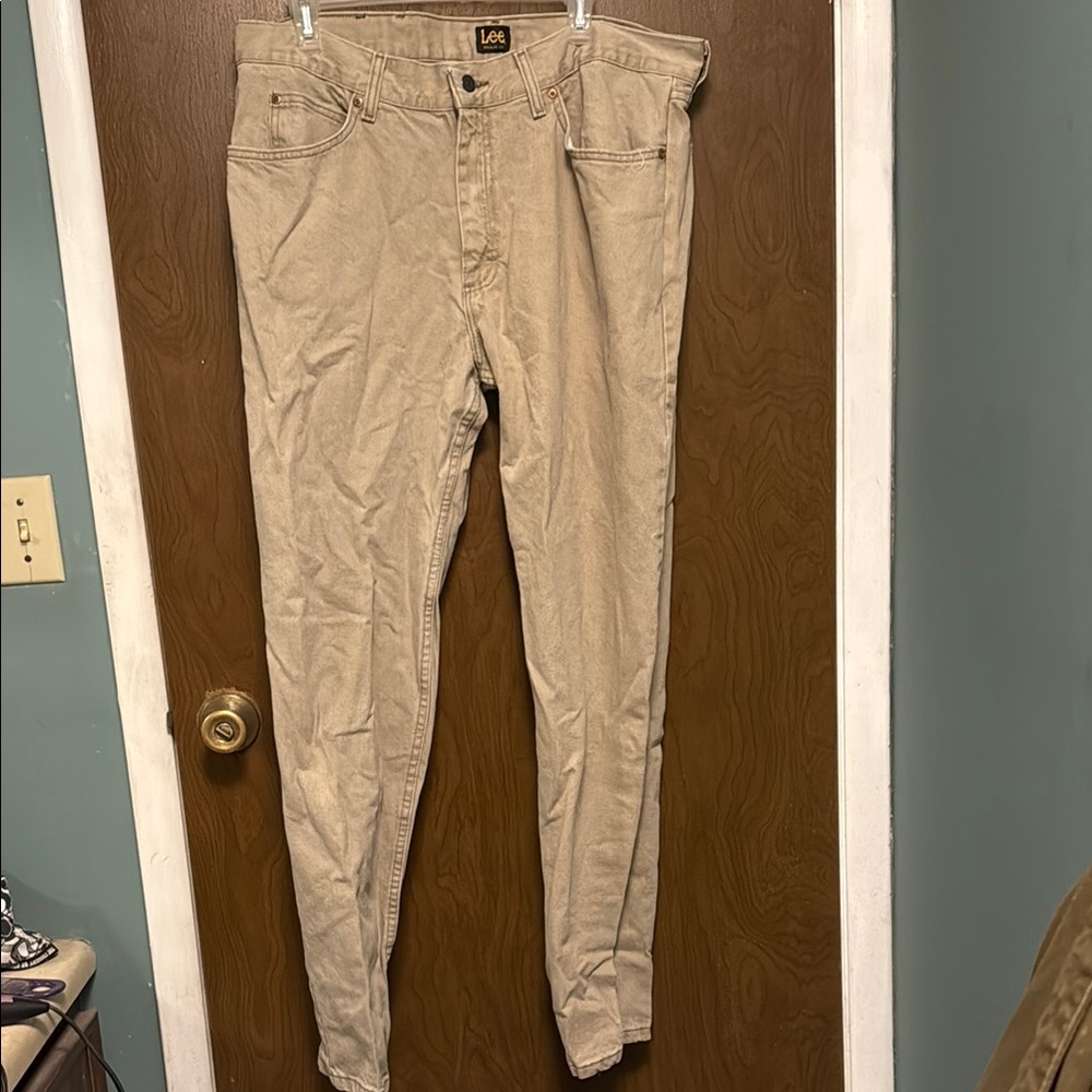 Men's Lee tan jeans size 38x32
